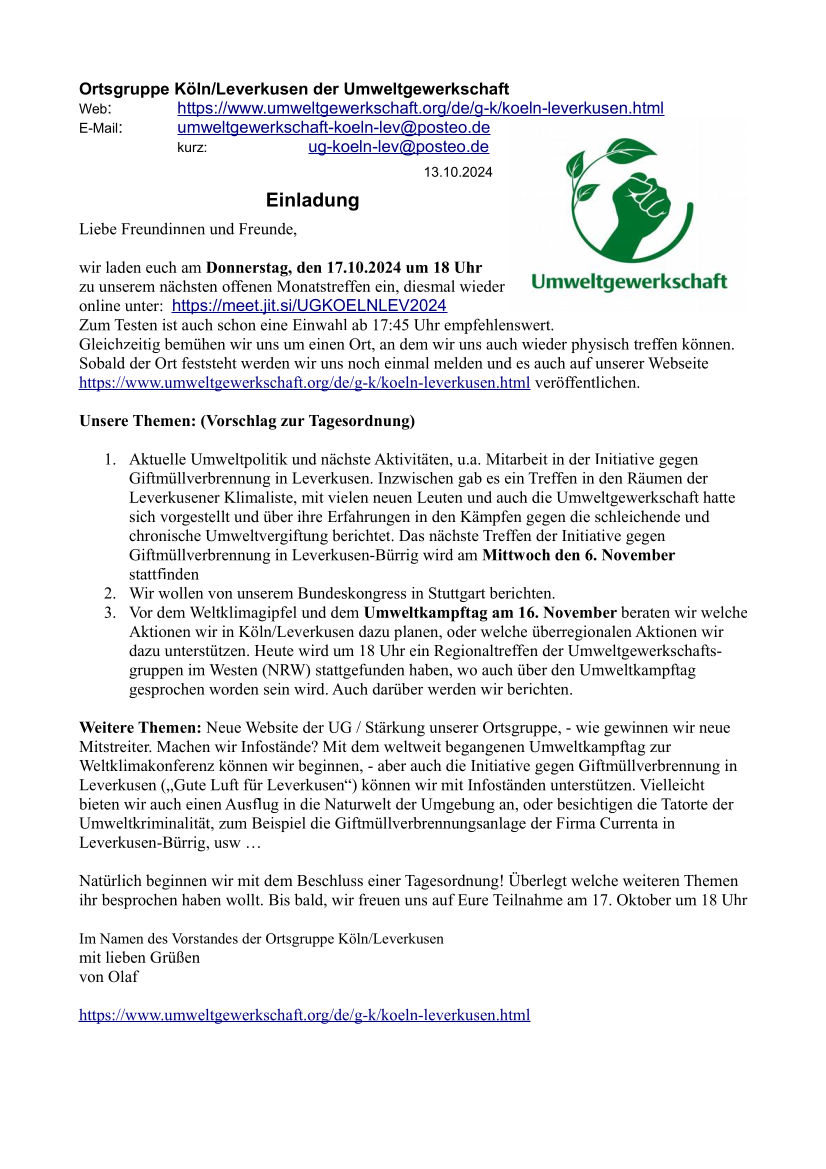 Einladung Gruppentreffen koelnlev 17 Oktober 2024 final