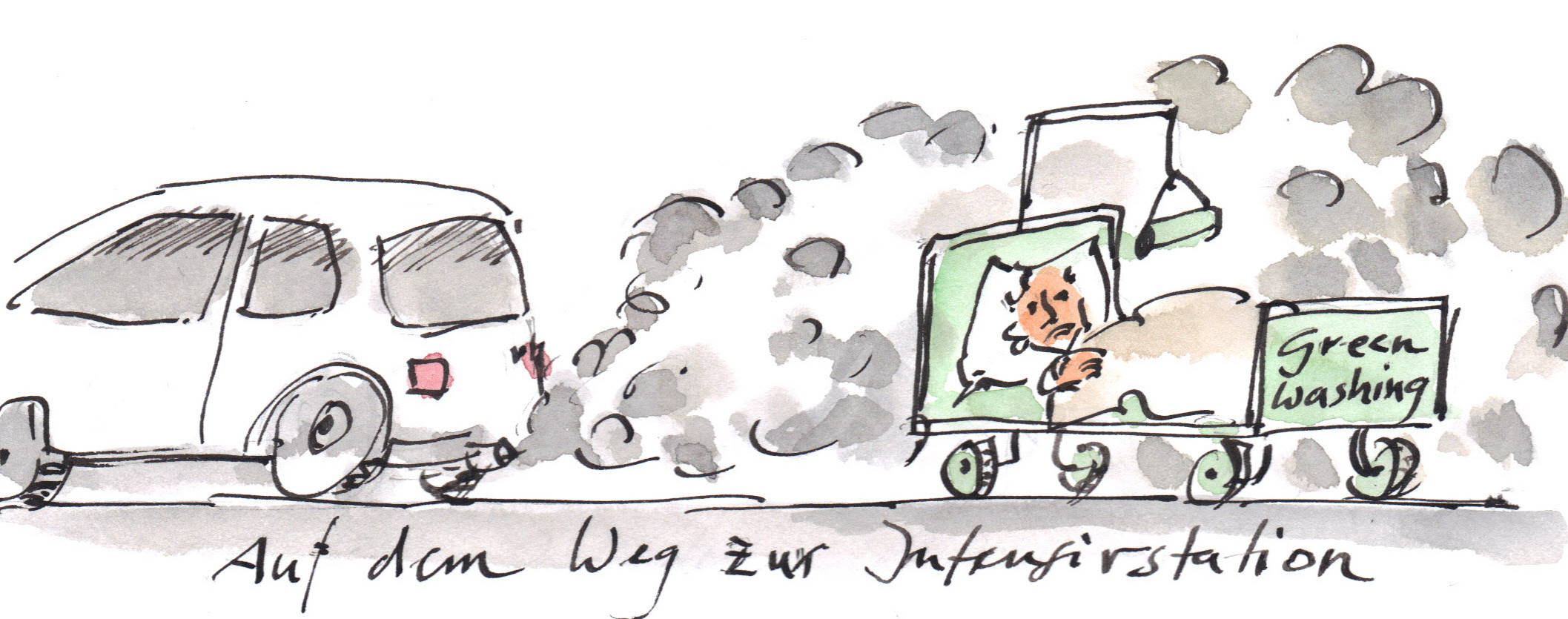 Karikatur Greenwashing
