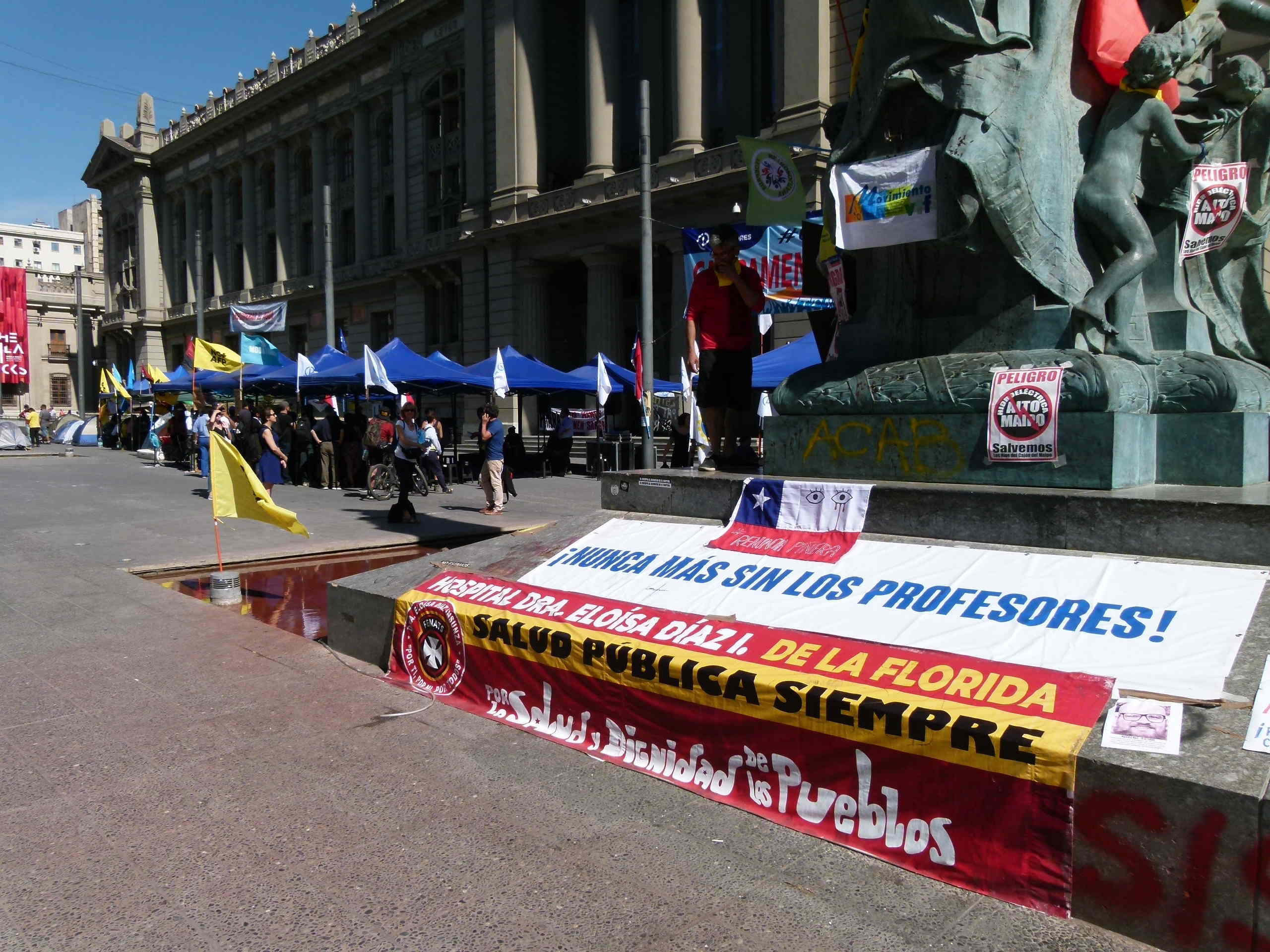 Santiago Protestcamp Zentrum