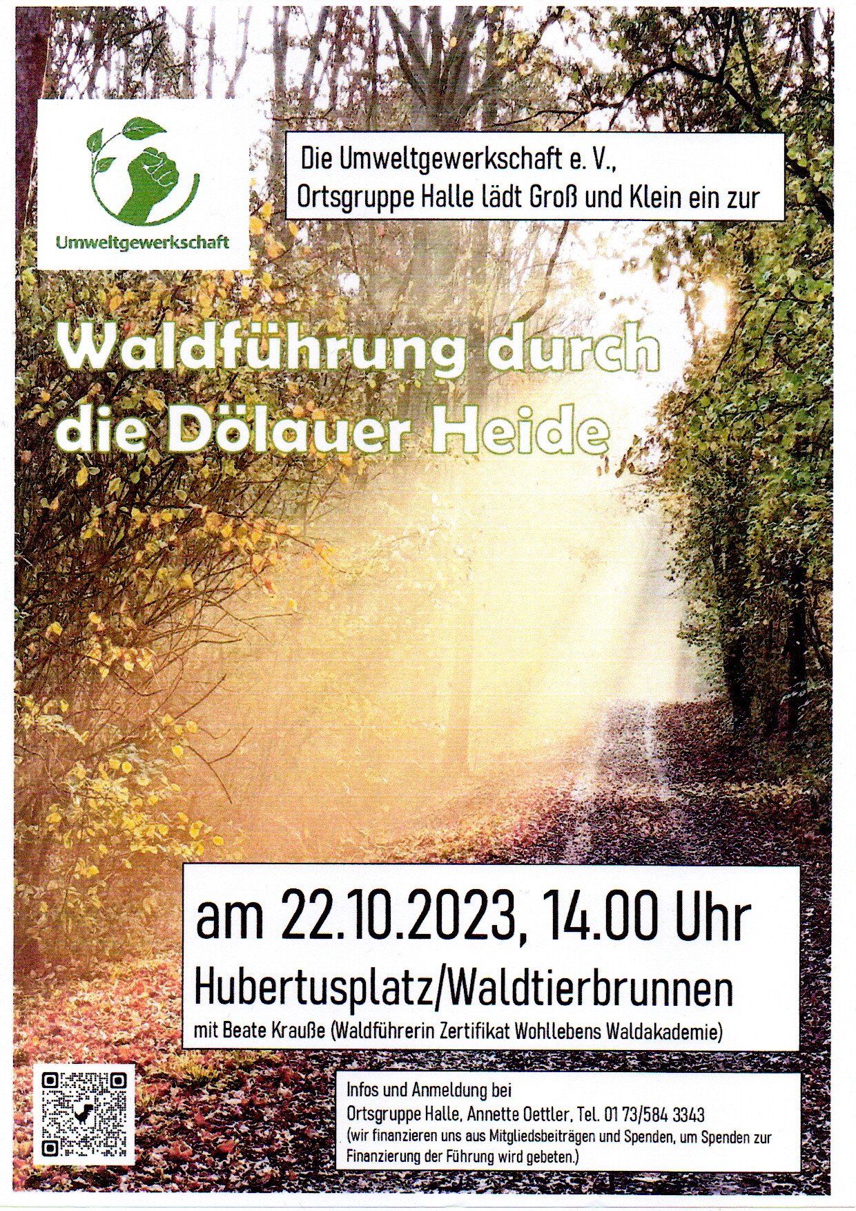 Flyer Waldführung 22.10.2023