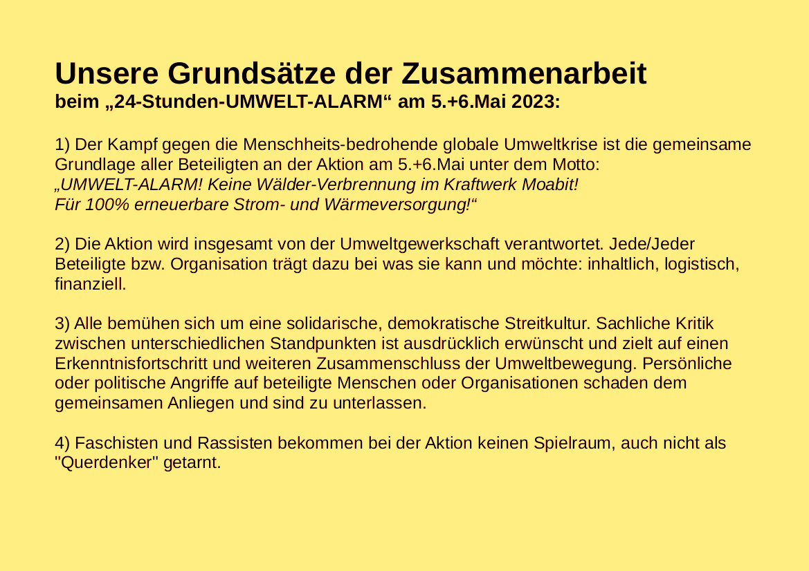 Umweltalarm 5 6 23 19 Gemeinsame Aktionsregeln