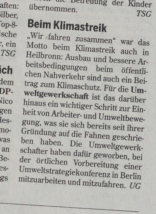 Klimastreik HST5.März